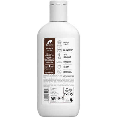 Dr Organic Conditioner Coconut Oil 265ml back