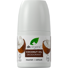 Dr Organic Roll-On Deodorant Coconut Oil 50ml front