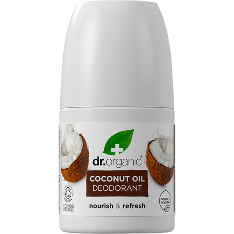 Dr Organic Roll-On Deodorant Coconut Oil 50ml front