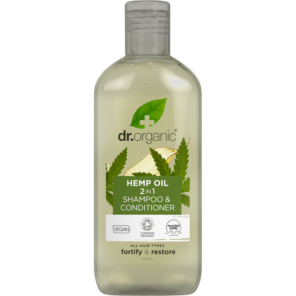 Dr Organic 2 in 1 Shampoo Conditioner Hemp Oil 265ml front