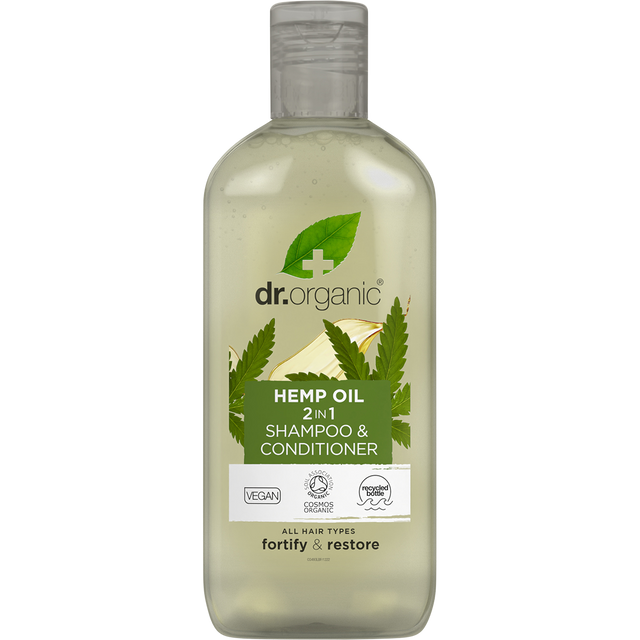Dr Organic 2 in 1 Shampoo Conditioner Hemp Oil 265ml front