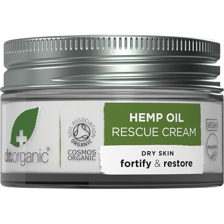 Dr Organic Rescue Cream Hemp Oil 50ml front