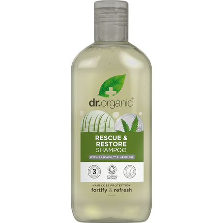 Dr Organic Certified Organic Rescue & Restore Shampoo Organic Hemp Oil 265ml additional product view