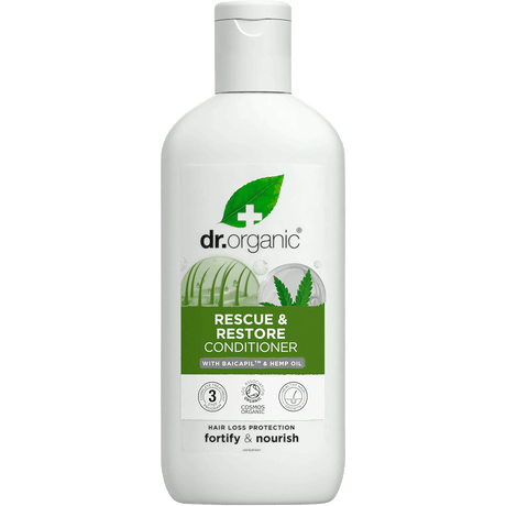 Dr Organic Rescue & Restore Conditioner Hemp Oil 265ml front