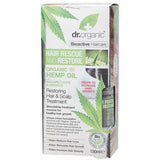 Dr Organic Certified Organic Hair & Scalp Treatment Restoring Organic Hemp Oil 150ml front view