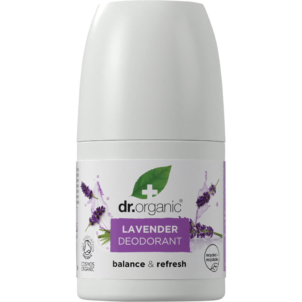 Dr Organic Roll-On Deodorant Lavender 50ml front