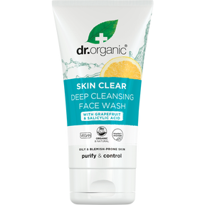 Dr Organic Deep Cleansing Face Wash Skin Clear 125ml front