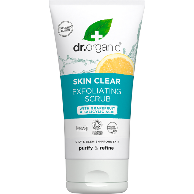 Dr Organic Exfoliating Face Scrub Skin Clear 150ml front
