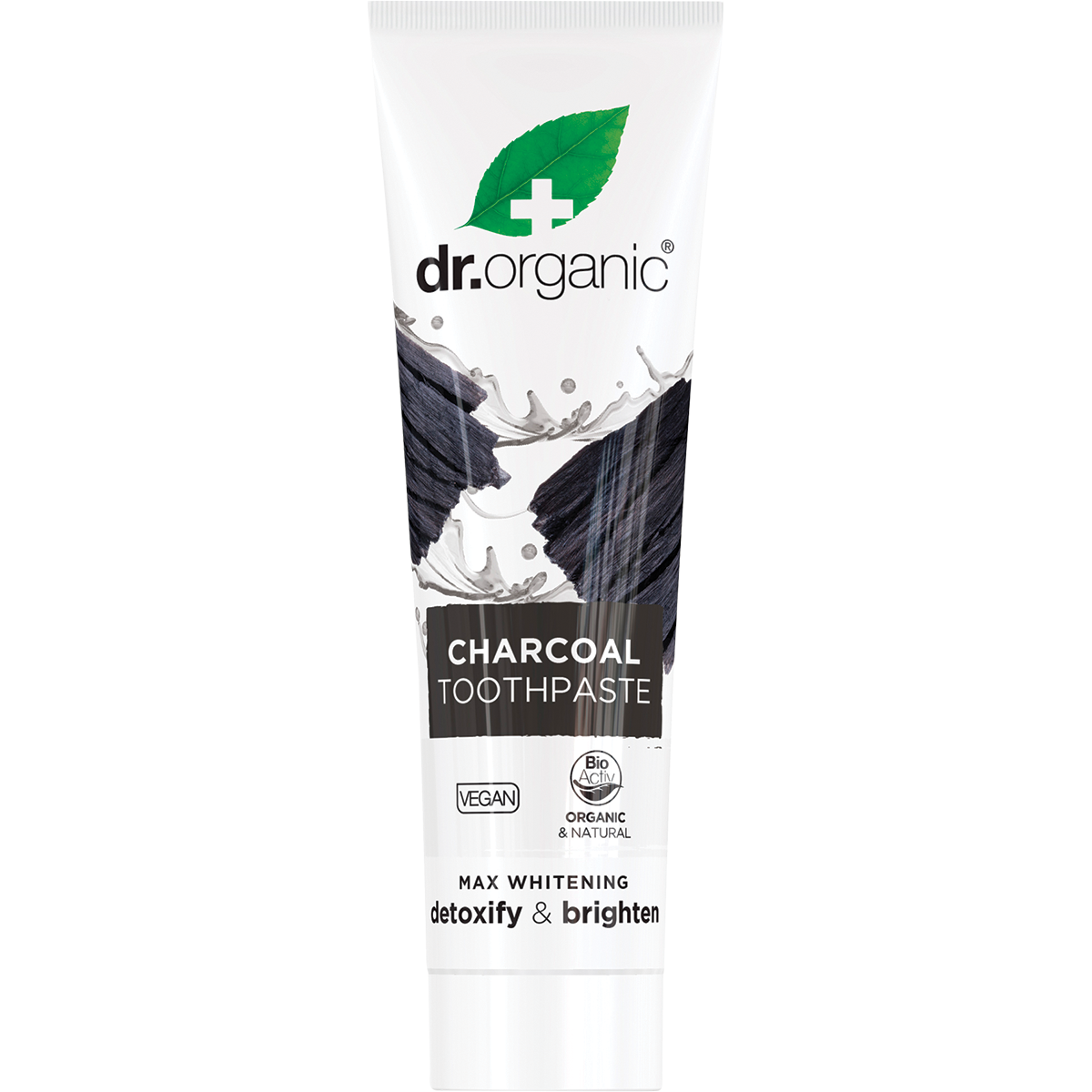 Dr Organic Toothpaste Charcoal Whitening 100ml front