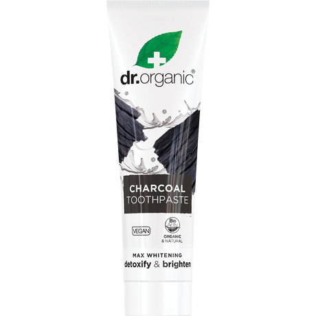 Dr Organic Toothpaste Charcoal Whitening 100ml front