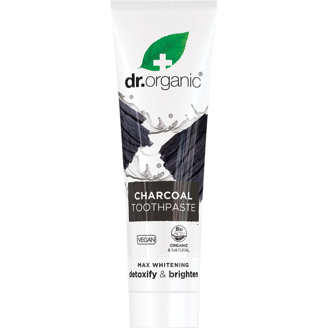 Dr Organic Toothpaste Charcoal Whitening 100ml front