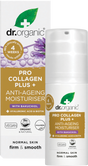 Dr Organic Pro Collagen Plus+ Anti-Ageing Moisturiser Bakuchiol 50ml product and carton