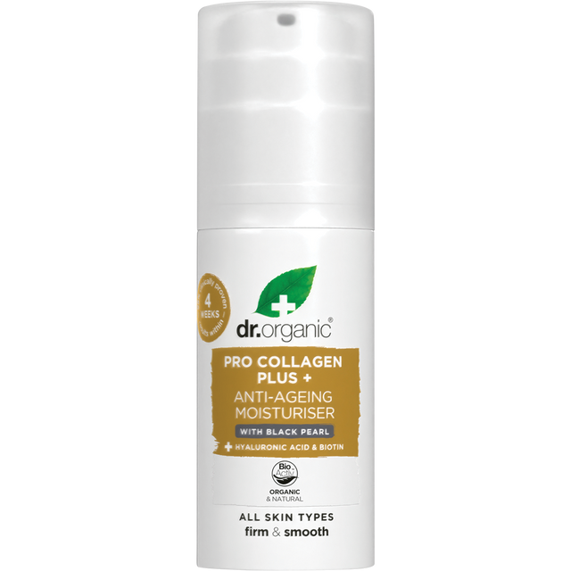 Dr Organic Pro Collagen Plus+ Anti Ageing Moisturiser Black Pearl 50ml front