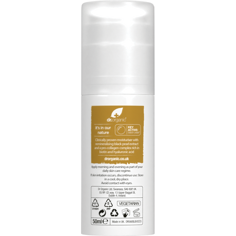 Dr Organic Pro Collagen Plus+ Anti Ageing Moisturiser Black Pearl 50ml back