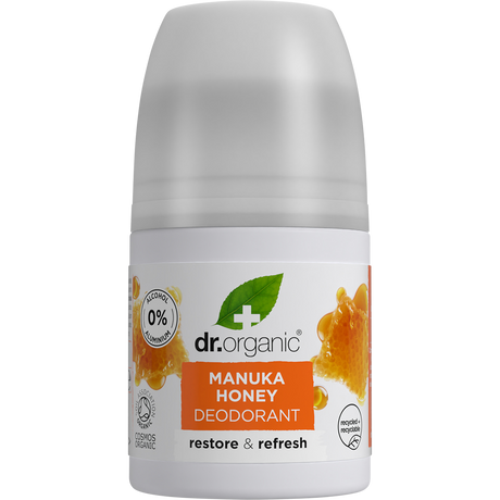 Dr Organic Roll-On Deodorant Manuka Honey 50ml front