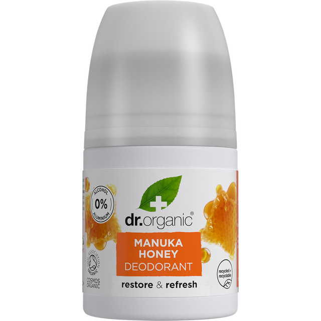 Dr Organic Roll-On Deodorant Manuka Honey 50ml front