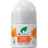 Dr Organic Certified Organic Roll-On Deodorant Organic Manuka Honey 50ml front view