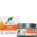 Dr Organic Certified Organic Rescue Cream Organic Manuka Honey 50ml product and box view