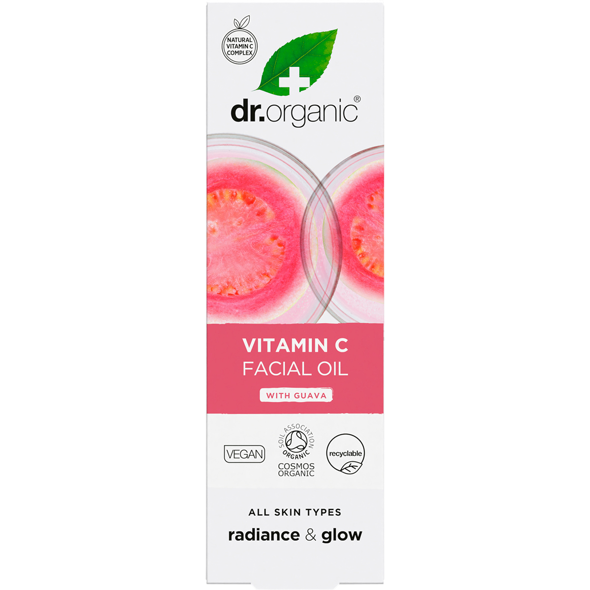 Dr Organic Certified Organic Facial Serum Organic Guava 30ml box view