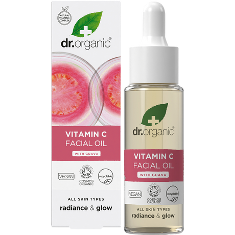 Dr Organic Facial Oil Guava 30ml product and carton