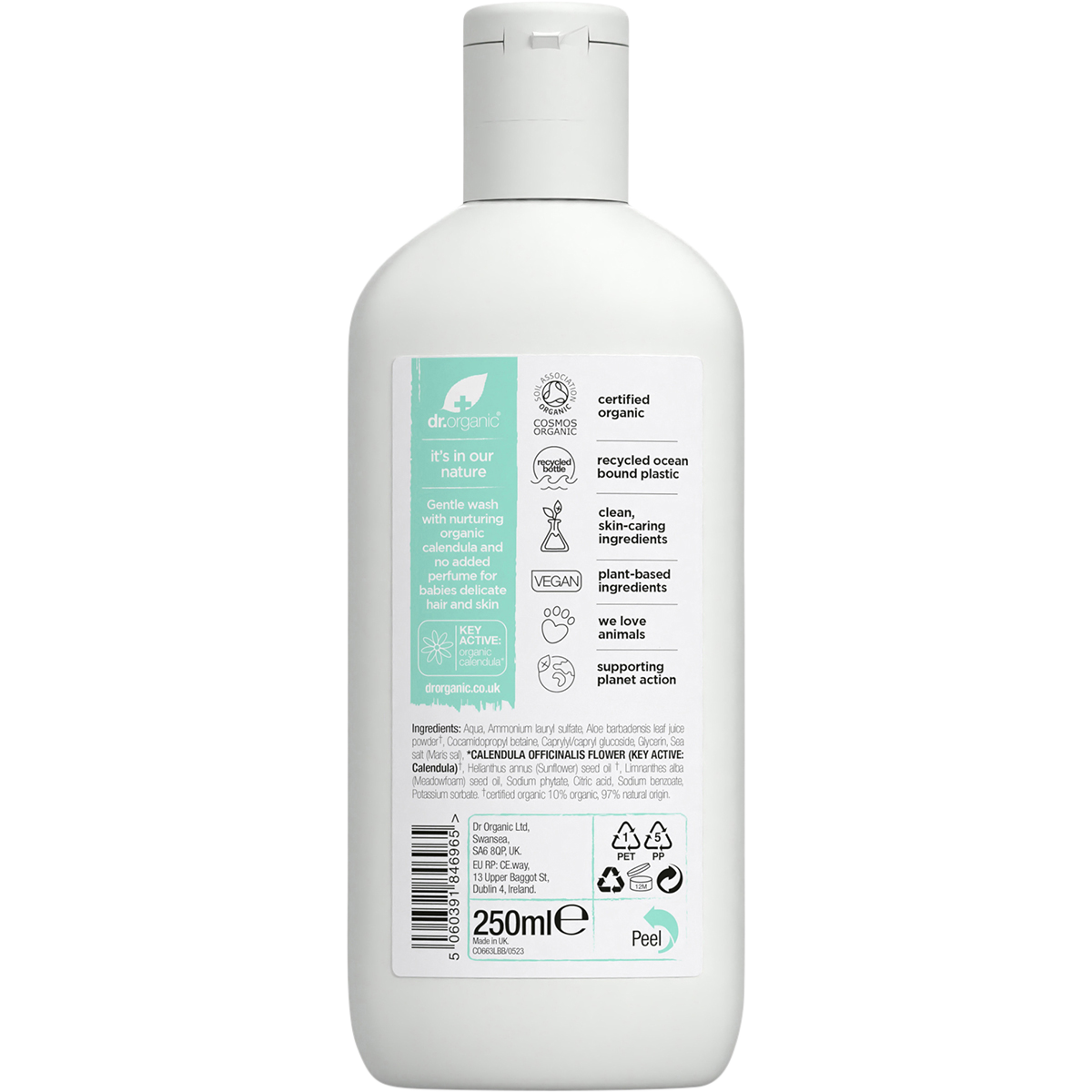 Dr Organic Baby Wash with Calendula 250ml back