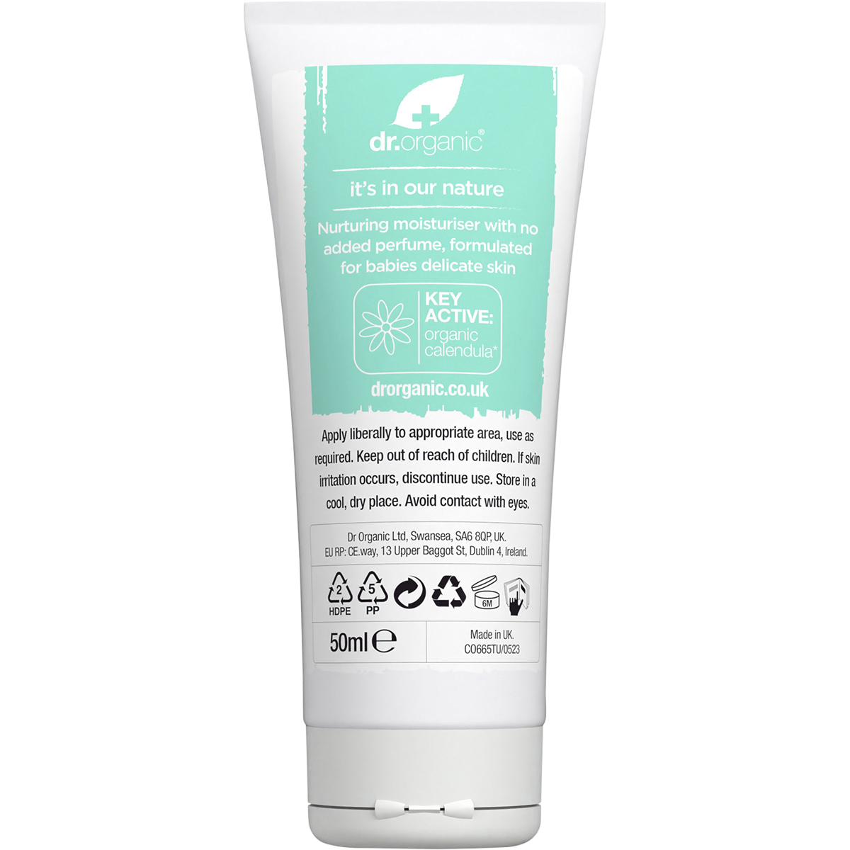 Dr Organic Baby Cream with Calendula 50ml back