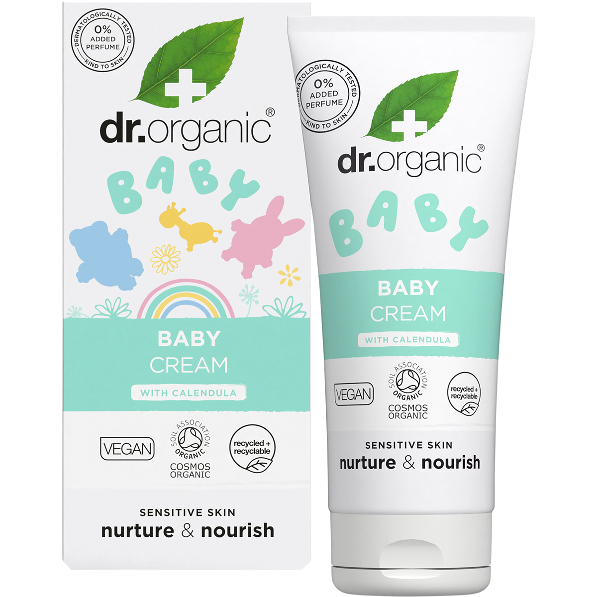 Dr Organic Baby Cream with Calendula 50ml product and carton