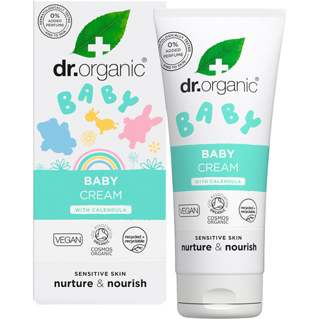 Dr Organic Baby Cream with Calendula 50ml product and carton