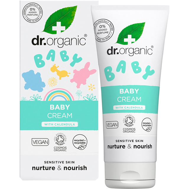 Dr Organic Baby Cream with Calendula 50ml product and carton