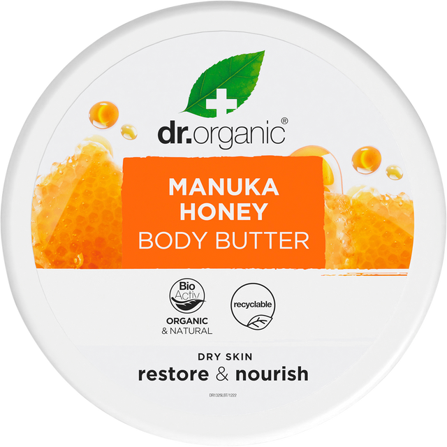 Dr Organic Body Butter Manuka Honey 200ml front