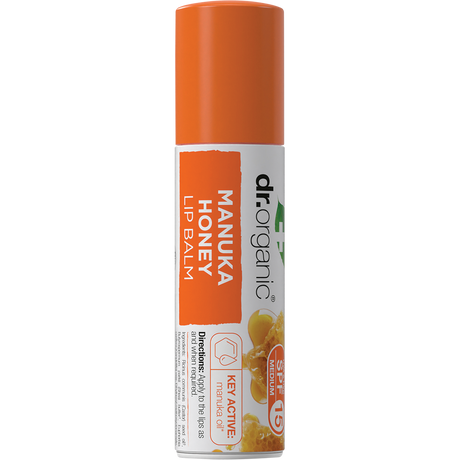 Dr Organic Lip Balm SPF 15 Manuka Honey 5.7ml front