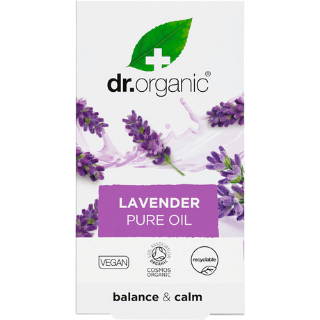 Dr Organic Certified Organic 100% Lavender Oil 10ml box view
