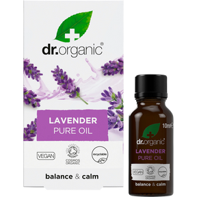 Dr Organic Lavender Oil 100% Pure 10ml product and carton