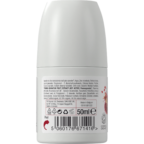 Dr Organic Roll-On Deodorant Pomegranate 50ml back