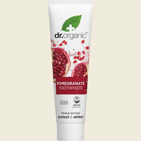 Dr Organic Pomegranate Toothpaste 100ml tube front