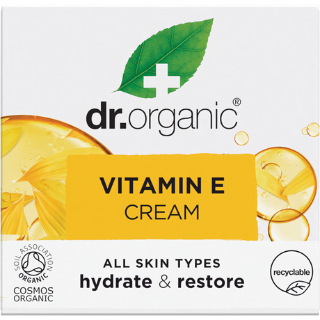 Dr Organic Certified Organic Cream Vitamin E 50ml box view