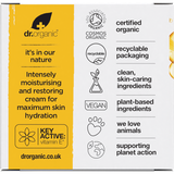 Dr Organic Certified Organic Cream Vitamin E 50ml box back view
