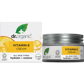 Dr Organic Cream Vitamin E 50ml product and carton
