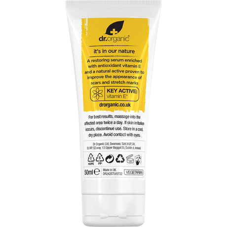 Dr Organic Scar & Stretch Serum Vitamin E 50ml back