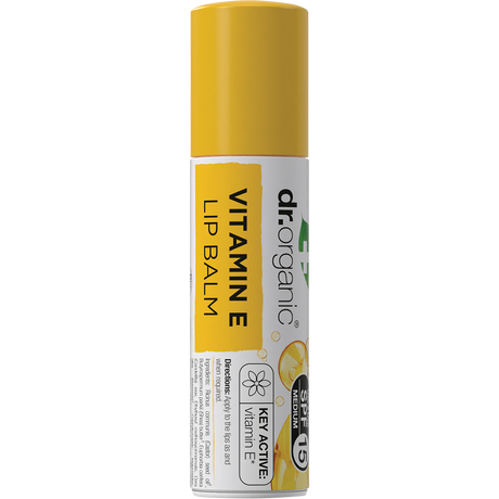 Dr Organic Lip Balm SPF 15 Vitamin E 5.7ml front