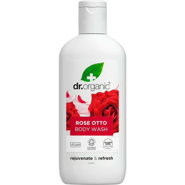 Dr Organic Body Wash Rose Otto 250ml front