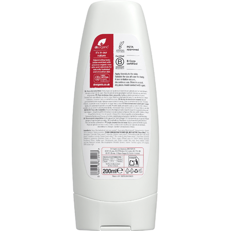 Dr Organic Body Lotion Rose Otto 200ml back