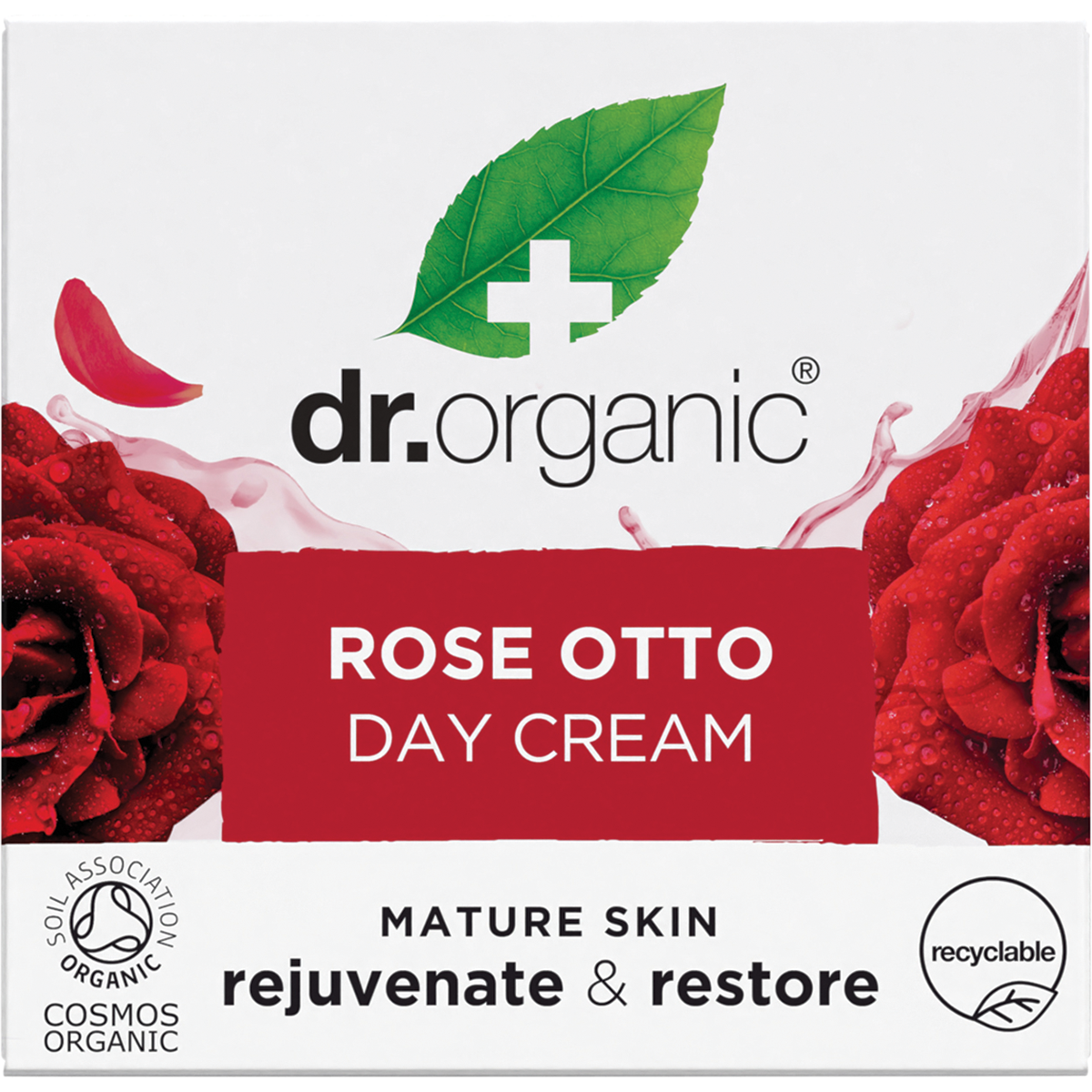 Dr Organic Day Cream Rose Otto 50ml carton