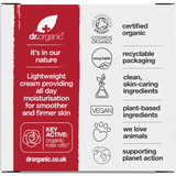 Dr Organic Certified Organic Day Cream Rose Otto 50ml box back view