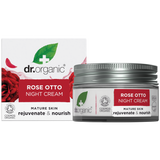 Dr Organic Night Cream Rose Otto 50ml product and carton