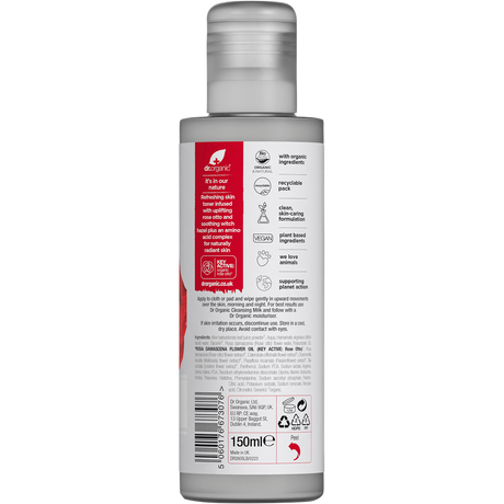 Dr Organic Skin Toner Rose Otto 150ml back