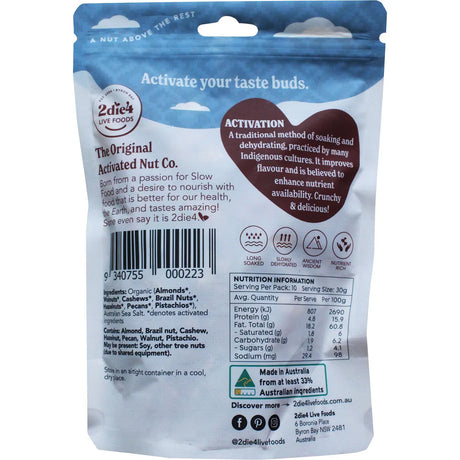 2Die4 Live Foods Activated Organic Vegan Mix 300g