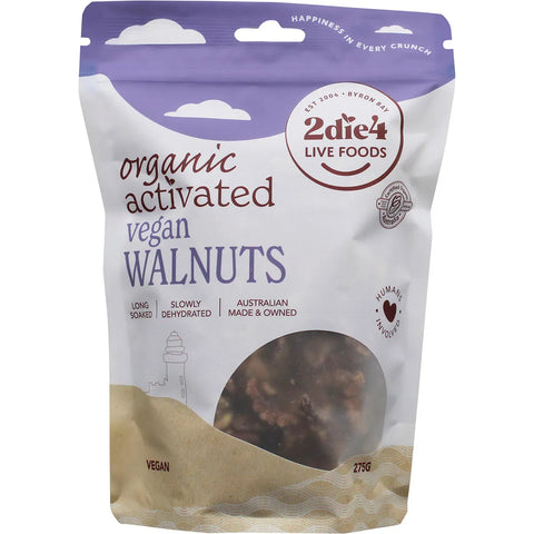 2Die4 Live Foods Activated Organic Vegan Walnuts - 275g