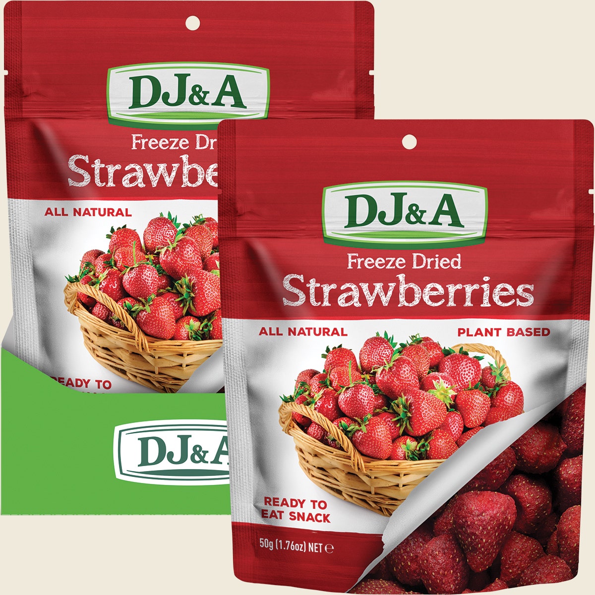 DJ&A Freeze Dried Strawberries 7x50g combo