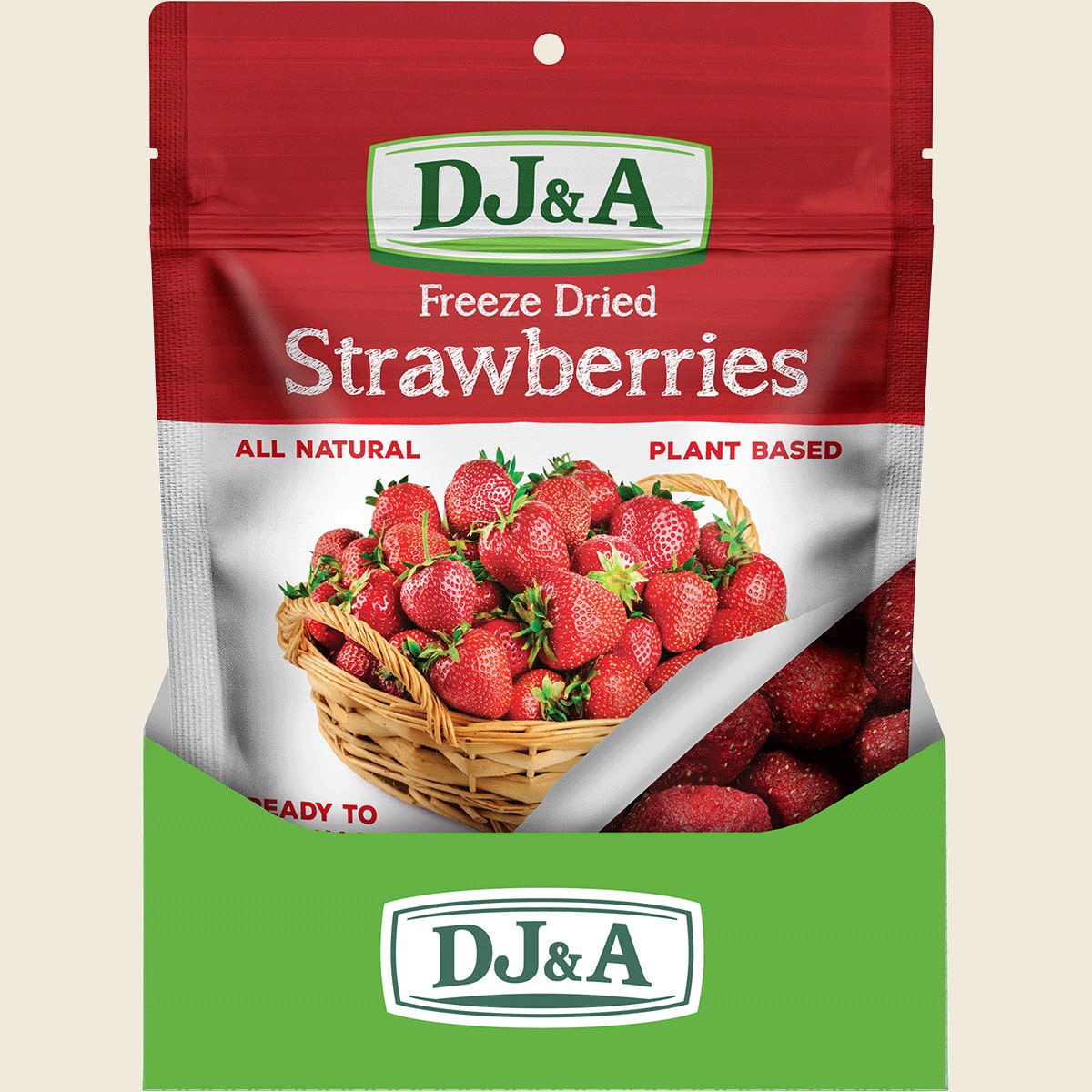 DJ&A Freeze Dried Strawberries 7x50g display